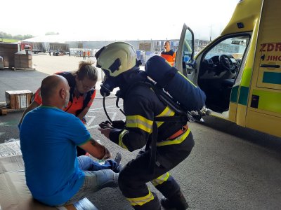 Cvičení složek IZS v areálu ENGEL strojírenská v Kaplici